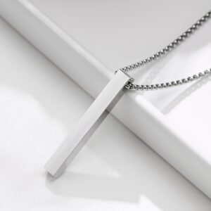 Trendy Stylish Silver bar Neck Chain For Men