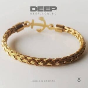 Luxury Anchor Bracelet Stainless Steel Golden For Men's