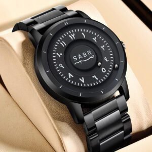 SABR Arabic Numerals Men's Watch Magnetic Bead Hands with Graduations Custom Mirrorless Watch
